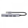 Unitek Hub USB-A; 3x USB-A 2.0; 1x USB-A 5 Gbps Aluminiowy